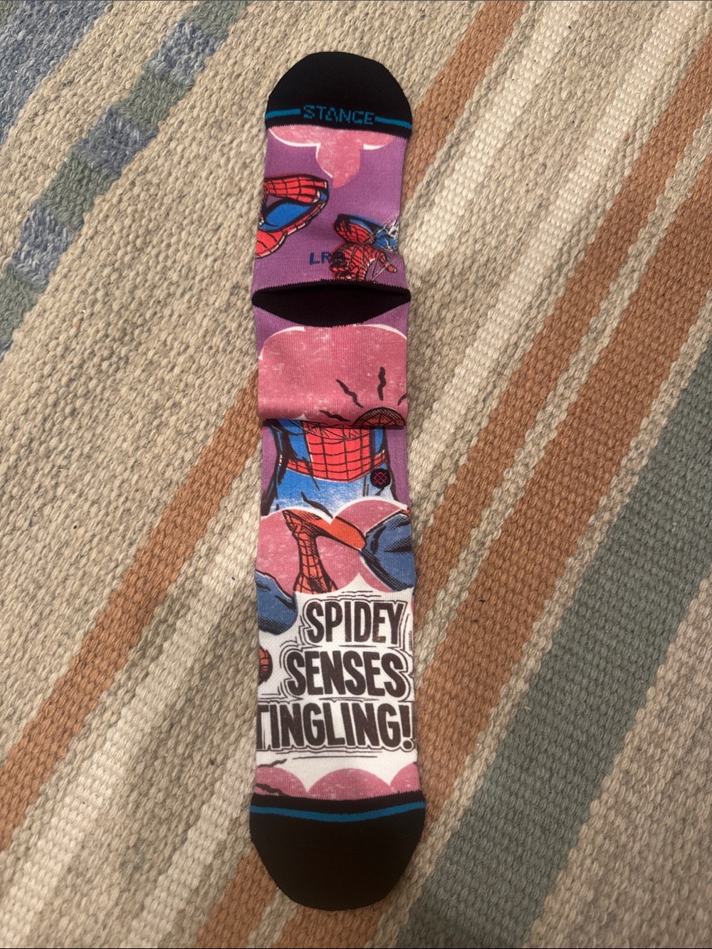 Stance Marvel Spider-Man Purple Red Blue Casual Socks Kids - Picture 4 of 7